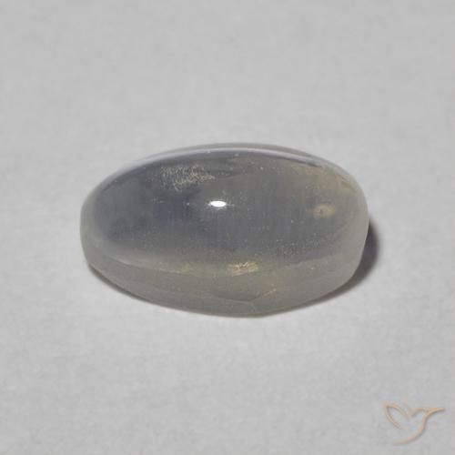 Sillimanite Occhio di Gatto Warm Grey naturale da 0.97 ct, Ovale, Traslucido
