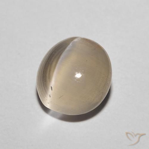 Sillimanite Occhio di Gatto Giallo chiaro naturale da 1.43 ct, Ovale, Traslucido