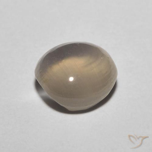 Sillimanite Occhio di Gatto Giallo chiaro naturale da 1.43 ct, Ovale, Traslucido