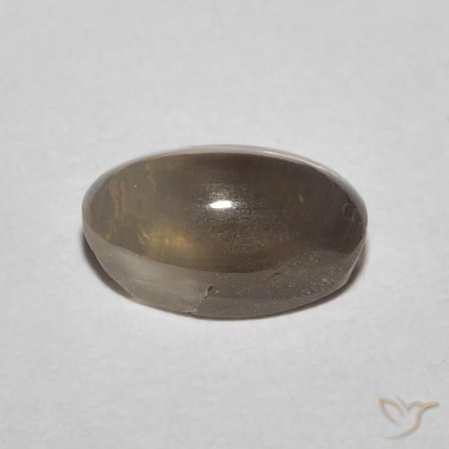 Sillimanite Occhio di Gatto Espresso Marrone naturale da 1.20 ct, Ovale, Traslucido