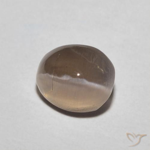 Sillimanite Occhio di Gatto Marrone medio naturale da 0.89 ct, Ovale, Traslucido