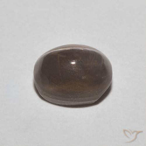 Sillimanite Occhio di Gatto Marrone medio naturale da 0.89 ct, Ovale, Traslucido