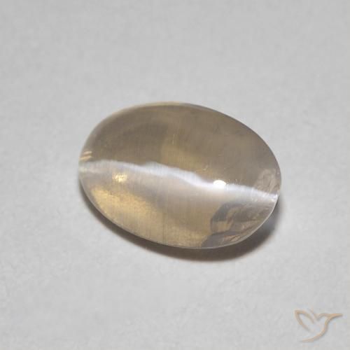 Sillimanite Occhio di Gatto Tortilla Marrone Chiaro naturale da 0.89 ct, Ovale, Trasparente