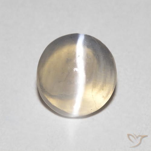 0.79ct Naturale Tortilla Marrone Chiaro Sillimanite effetto occhio di gatto, Ovale, Trasparente