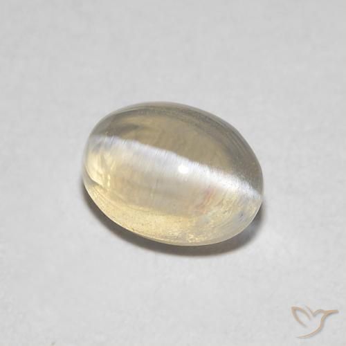 Sillimanite Occhio di Gatto Marrone Molto Chiaro naturale da 0.86 ct, Ovale, Trasparente
