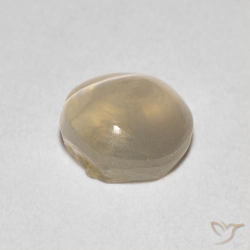 Sillimanite Occhio di Gatto Marrone Molto Chiaro naturale da 1.04 ct, Ovale, Trasparente