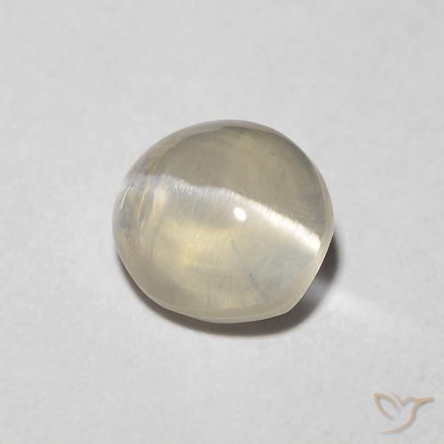 Sillimanite Occhio di Gatto Bianco caldo naturale da 1.08 ct, Ovale, Trasparente