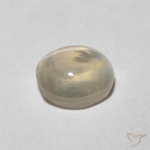 Sillimanite Occhio di Gatto Bianco caldo naturale da 1.08 ct, Ovale, Trasparente