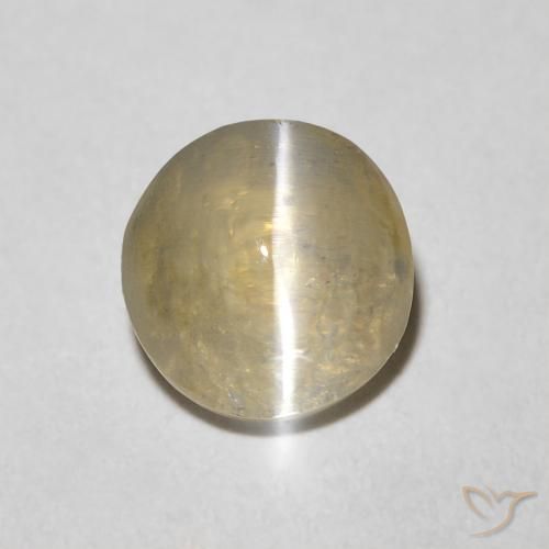 1.45ct Naturale Tortilla Marrone Chiaro Sillimanite effetto occhio di gatto, Ovale, Trasparente