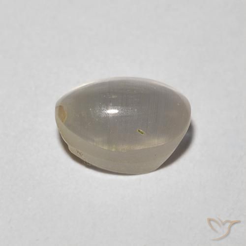 Sillimanite Occhio di Gatto Marrone Molto Chiaro naturale da 1.48 ct, Ovale, Trasparente