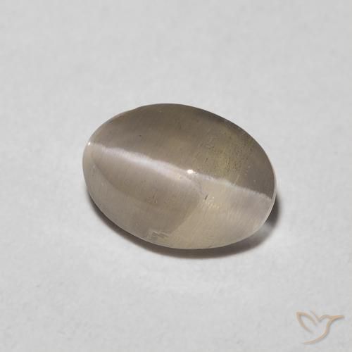 Sillimanite Occhio di Gatto Tortilla Marrone Chiaro naturale da 0.92 ct, Ovale, Trasparente