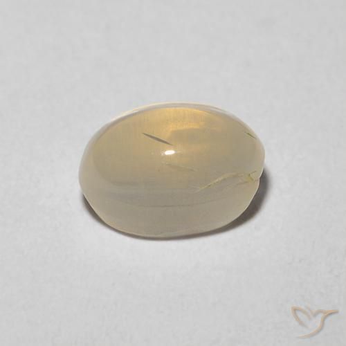 Sillimanite Occhio di Gatto Tortilla Marrone Chiaro naturale da 1.43 ct, Ovale, Trasparente