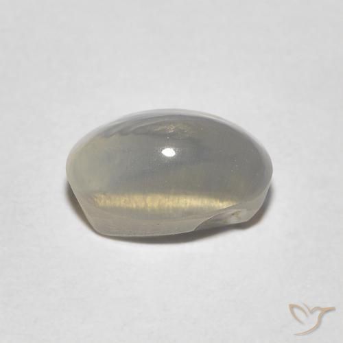 Sillimanite Occhio di Gatto Marrone Giallo Chiaro naturale da 1.44 ct, Ovale, Trasparente