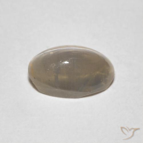 Sillimanite Occhio di Gatto Marrone Molto Chiaro naturale da 0.97 ct, Ovale, Trasparente