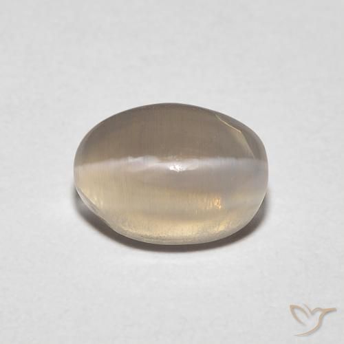 1.23ct Naturale Marrone medio Sillimanite effetto occhio di gatto, Ovale, Trasparente