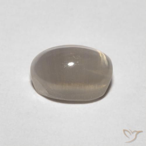 Sillimanite Occhio di Gatto Marrone medio naturale da 1.23 ct, Ovale, Trasparente