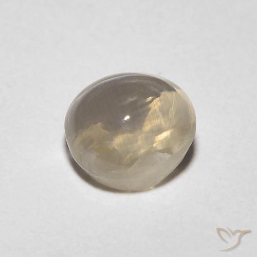 Sillimanite Occhio di Gatto Marrone Molto Chiaro naturale da 1.31 ct, Ovale, Trasparente