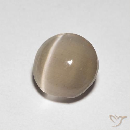 Sillimanite Occhio di Gatto Marrone chiaro caldo Warm naturale da 1.39 ct, Ovale, Trasparente