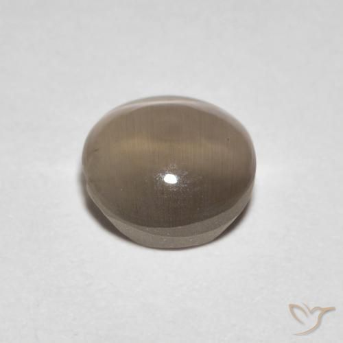Sillimanite Occhio di Gatto Marrone chiaro caldo Warm naturale da 1.39 ct, Ovale, Trasparente