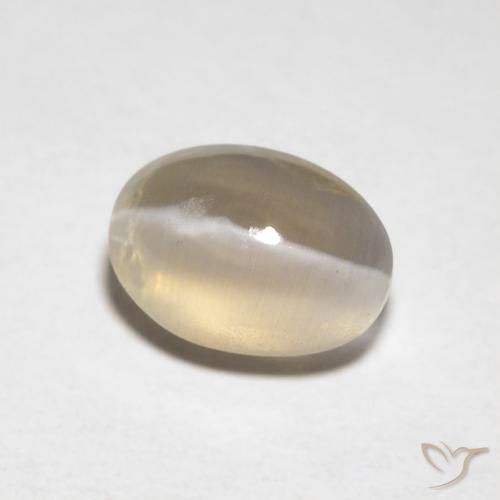 Sillimanite Occhio di Gatto Tortilla Marrone Chiaro naturale da 0.98 ct, Ovale, Trasparente