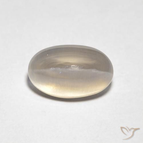 1.34ct Naturale Medium Light-Brown Sillimanite effetto occhio di gatto, Ovale, Trasparente