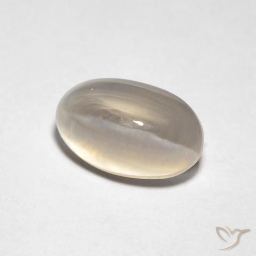 Sillimanite Occhio di Gatto Medium Light-Brown naturale da 1.34 ct, Ovale, Trasparente