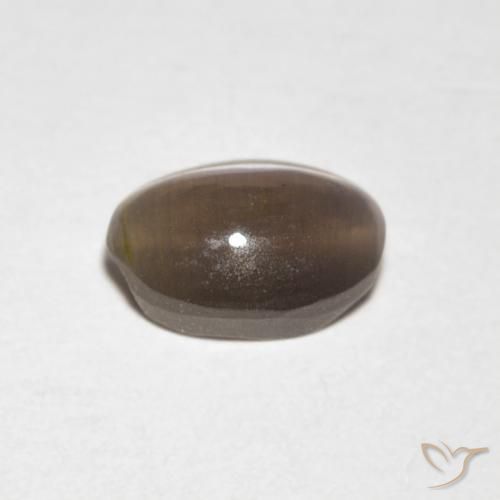 Sillimanite Occhio di Gatto Marrone medio naturale da 0.88 ct, Ovale, Trasparente