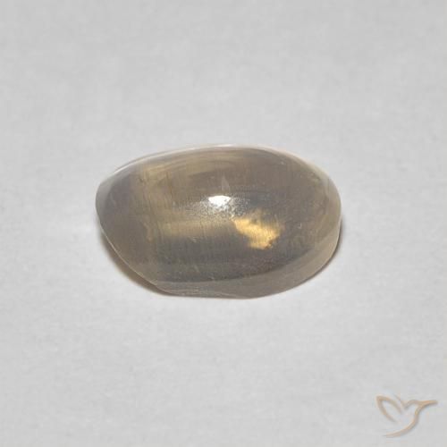 Sillimanite Occhio di Gatto Marrone Giallo Chiaro naturale da 0.93 ct, Ovale, Trasparente