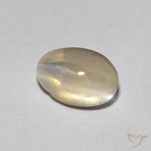 Sillimanite Occhio di Gatto Tortilla Marrone Chiaro naturale da 1.08 ct, Ovale, Trasparente
