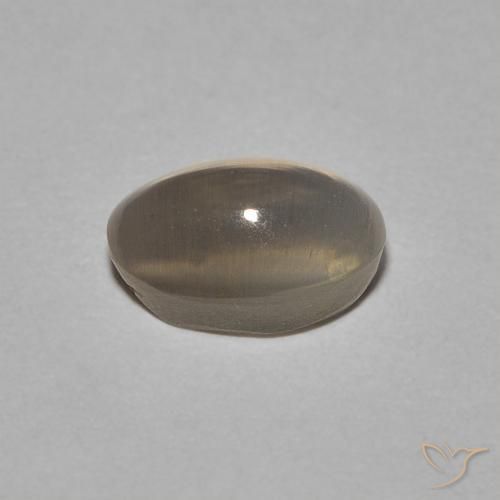 Sillimanite Occhio di Gatto Marrone Molto Chiaro naturale da 1.40 ct, Ovale, Trasparente