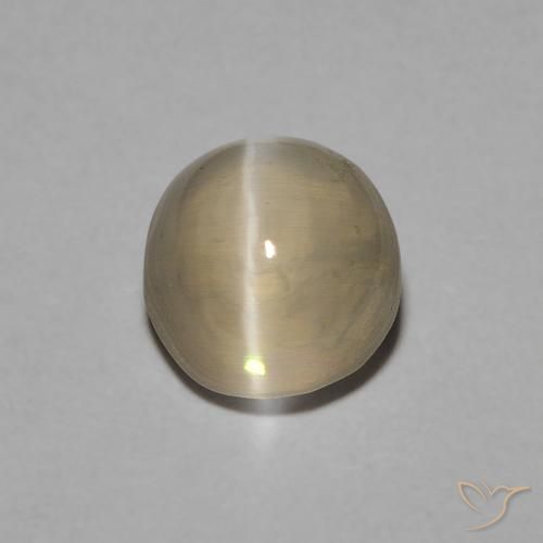 1.22ct Naturale Marrone Giallo Chiaro Sillimanite effetto occhio di gatto, Ovale, Trasparente