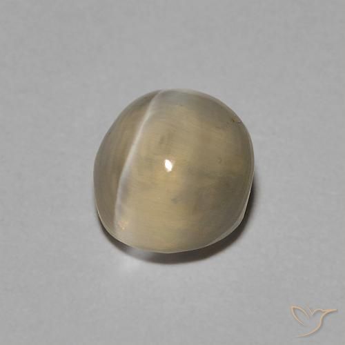 Sillimanite Occhio di Gatto Marrone Giallo Chiaro naturale da 1.22 ct, Ovale, Trasparente