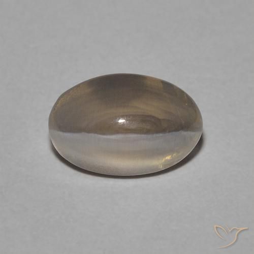 1.05ct Naturale Marrone medio Sillimanite effetto occhio di gatto, Ovale, Trasparente