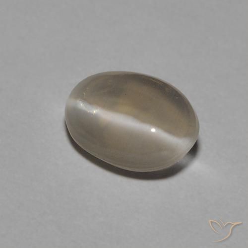 Sillimanite Occhio di Gatto Marrone Giallo Chiaro naturale da 1.05 ct, Ovale, Trasparente