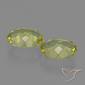 Gemme di Sillimanite Giallo verdastro naturale da 3.32 ct, Ovale, VVS-VS
