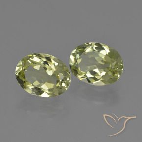 Gemme di Sillimanite Giallo verde naturale da 3.39 ct, Ovale, VVS-VS