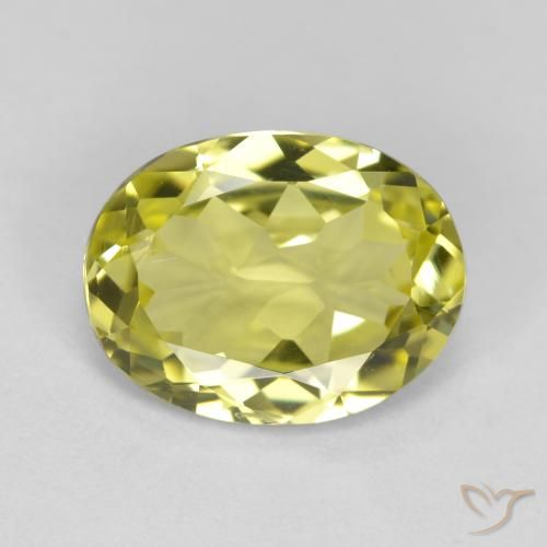 2.35ct Naturale Giallo chiaro Sillimanite, Ovale, VS