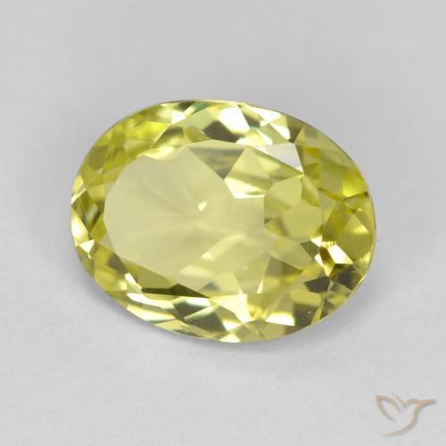 Sillimanite Giallo chiaro naturale da 2.35 ct, Ovale, VS