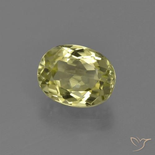 2.32ct Naturale Giallo medio Sillimanite, Ovale, VS