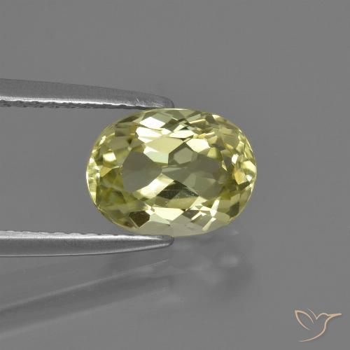 2.01ct Naturale Giallo verdastro Sillimanite, Ovale, VVS-VS