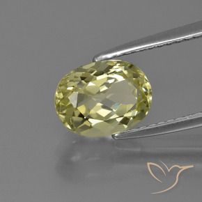Sillimanite Giallo verdastro naturale da 2.01 ct, Ovale, VVS-VS