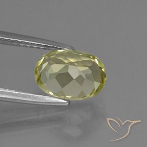 Sillimanite Giallo verdastro naturale da 2.01 ct, Ovale, VVS-VS