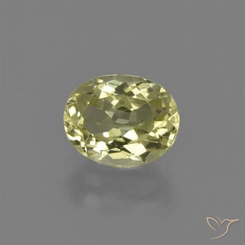 2.08ct Naturale Giallo medio Sillimanite, Ovale, VS