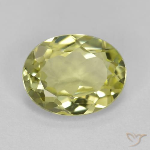 1.72ct Naturale Giallo medio Sillimanite, Ovale, VVS-VS