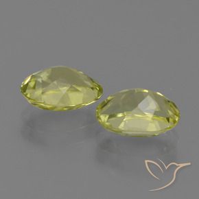 Gemme di Sillimanite Giallo verdastro naturale da 2.54 ct, Ovale, VVS-VS