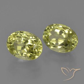 Gemme di Sillimanite Giallo verdastro naturale da 3.33 ct, Taglio ovale, VVS-VS