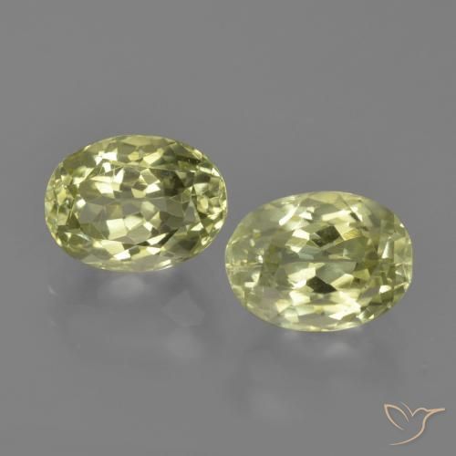 3.27ctw Naturale Giallo verdastro Sillimanite, Ovale, VVS-VS