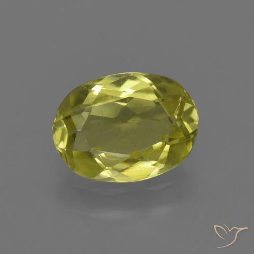 1.13ct Naturale Giallo Ananas Sillimanite, Ovale, VVS-VS