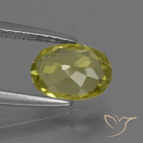 Sillimanite Giallo Ananas naturale da 1.13 ct, Ovale, VVS-VS