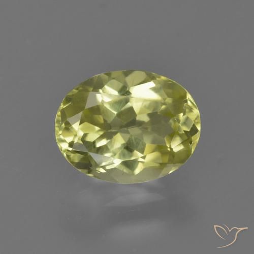 1.24ct Naturale Giallo medio Sillimanite, Ovale, VS